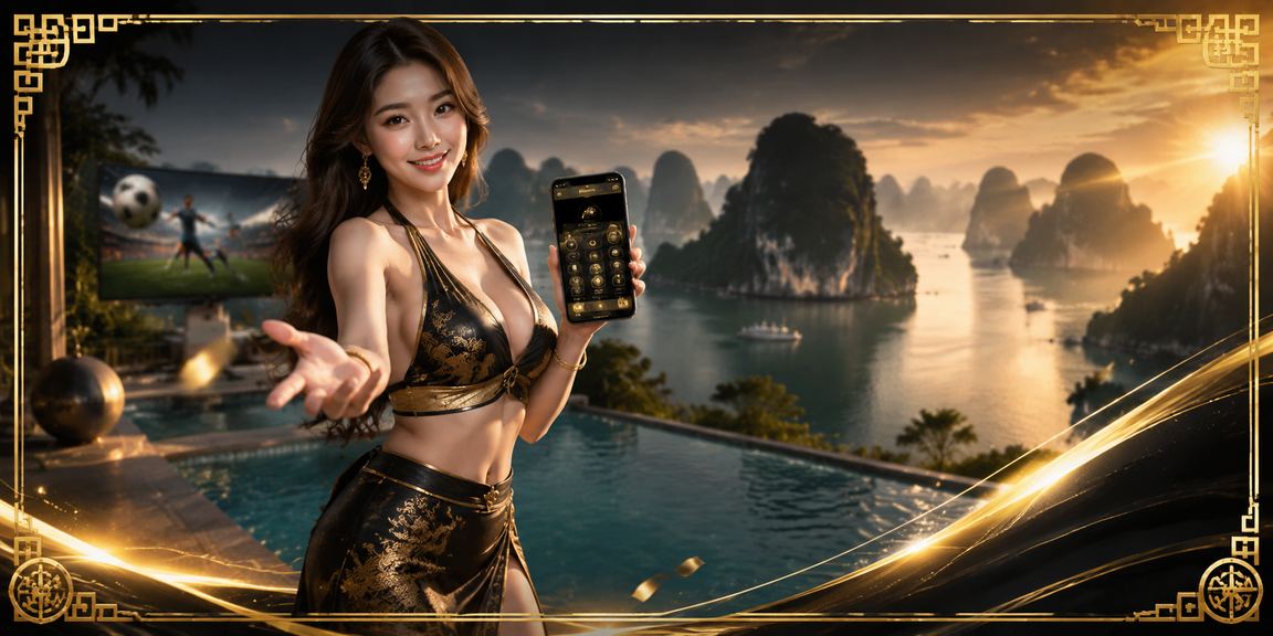 Người dùng trải nghiệm ứng dụng casino f97 trên vịnh Hạ Long